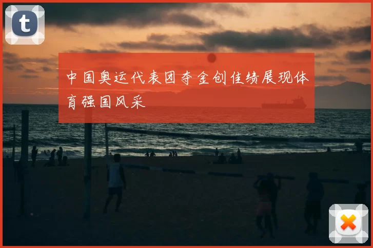 中国奥运代表团夺金创佳绩展现体育强国风采